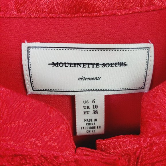 Moulinette Soeurs Anthro Colline Blouse Top Sz 6 - Picture 6 of 11